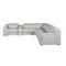 Homeroots Light Gray Italian Leather Power Reclining Curved Seven Piece Corner Sectional With Console 544989 - alternate 1