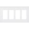 Lutron Designer Wall Plates, Number of Gangs: 4 Satin Finish, Snow SC-4-SW - alternate 1