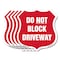 Signmission Driveway Shield Sign Do Not Block Drivew, 12 inch X 12 inch, Aluminum Metal Sign, 5PK SHI-A-5Pack-12-378 - alternate 1