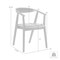 Armen Living Santana Wood Dining Chair in Black Finish with Charcoal Fabric - Set of 2 LCSACHBLKCH - alternate 7