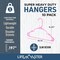 Lifemaster Heavy-Duty Plastic Hangers, Non-Slip, Space-Saving, Holds 5 lbs, Pink, 10PK LMPLCPIK10 - alternate 6
