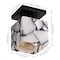 Jonathan Y Alessia 5 in. 1-Light Modern Contemporary Alabaster/Iron Cube LED Semi Flush Mount, White and Black M JYL1202C - alternate 9