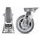 Hyw Products Heavy Duty Caster 6in x 2in Non-Marking Rubber Wheel Stainless Steel - Swivel (Flat) 40-60S-A1-INF(FLAT)(STS) - alternate 3