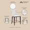 Manhattan Comfort Blair Counter Stool in White, 2PK 2-CS020-WH - alternate 9