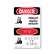 Signmission Safety Sign, OSHA Danger, 7" Height, Forklift Traffic Be Alert Bilingual, D-57-VK-1265 OS-DS-D-57-VK-1265 - alternate 1