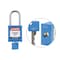 Brady Keyed Alike Padlock Unique Set Nylon Blu 1.5 in Steel Shackle Keycode 1 SDPL-BLU-38ST-001 - alternate 1
