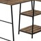 Homeroots 47" Brown and Black Reclaimed Wood and Metal Corner Trestle Computer Desk 489995 - alternate 5