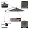 Pure Garden 10 ft Offset Patio Umbrella 8 ft Tall Hanging Cantilever Umbrella Fade-Resistant Shade Umbrella 50-LG1420 - alternate 7