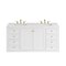 James Martin Vanities Chicago 60 in. Double Vanity, Glossy White, w/ 3 CM White Zeus Silestone Top 503-V60D-GW-3WZ - alternate 6