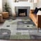 Homeroots 3' X 5' Artichoke Green Gray And Charcoal Geometric Washable Indoor Outdoor Area Rug 604390 - alternate 7