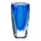 Homeroots 6" Blue And Clear Cylinder Crystal Glass Table Vase 375783 - alternate 7
