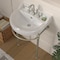 Whitehaus Collection 22 in Console Sink With Semi-Circular Bowl, Single Faucet Drilling, Brass Leg Supports and Overflow WHV022-L32-3H-BN - alternate 4