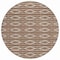 Homeroots 8' Brown And Beige Round Geometric Washable Indoor Outdoor Area Rug 599612 - alternate 6