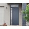 Vdomdoors Steel Door Deux 0729 Gray Graphite Transom Window Stainless Inserts Single Modern Painted-W36xH80+1 DEUX0729EXD-GRE-W36 x H80+16-Right-hand Inswing - alternate 3