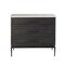 Homeroots 36" Black And White Solid Wood And Marble Three Drawer Dresser 391999 - alternate 6