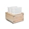 Century Components Kitchen Pull Out Waste Bin Container, 34 Qt White Double, Baltic CASBM175-34PF - alternate 1