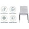 Leisuremod Astor Plastic Dining Chair with Black Steel Base in Clear, 2PK ACBL-20CL2 - alternate 4