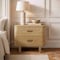 Manhattan Comfort Solara 30 in Solid Wood Nightstand in Natural Oak (2-Drawer) NS1788-1 - alternate 1