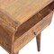 Homeroots 22" Chestnut Solid Wood Oval One Drawer Nightstand 651575 - alternate 6