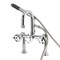 Kingston Brass 7" Center Deck-Mount Clawfoot Tub Faucet with Knurled Handle and Hand Shower, Polished Chrome AE6001RKX - alternate 1