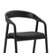 Armen Living Apache Black Oak Wood and Faux Leather Counter Stool LCAPBABLK26 - alternate 6