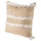 Homeroots 22" Tan And White Geometric Linen Throw Pillow Cover with Fringe 608173 - alternate 5