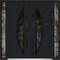 Vdomdoors Metal Double Doors Deux 6501 Black Enamel Opaque Black Glass 2 Sidelights Entry Modern Painted 100x DEUX6501DEXD-BLK-W14+72+14xH80-LH-I - alternate 1