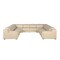 Homeroots Beige Italian Leather Power Reclining U Shaped Eight Piece Corner Sectional With Console 632575 - alternate 1