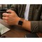 Elegani Canvas Band Compatible with Apple Watch 45mm, Brown, Brown/Rose Gold/Yellow Gold Buckle NLT-BRN-45 - alternate 4