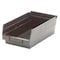 Quantum Storage Systems Shelf Storage Bin, Polypropylene/Polyethylene, Black, 4 in H, 6 5/8 in W, 11 5/8 in L QSB102BR - alternate 1