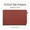 Pendaflex HD Pressboard End Tab Folders, Expands 2", 2 Dividers, 6 Fasteners, Legal, Brown, 10PK 1007076 - alternate 3
