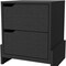 Homeroots 20" Black Wood Two Drawer Nightstand 534910 - alternate 8