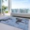 Homeroots 3' X 5' Denim Blue And Charcoal Horse Washable Indoor Outdoor Area Rug 618643 - alternate 7