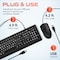 Delton KBM20 Wired Large Big-Button/Big-Key Backlit Keyboard and Mouse Combo, Black G20 - alternate 6