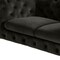 Homeroots 74in Dark Gray And Gold Velour Chesterfield Loveseat 489281 - alternate 3