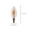 Satco 5.5 Watt C11 LED 2000K CCT Candelabra Base Clear Glass Amber coil Filament Dimmable 120 Volt S14219 - alternate 4