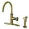 Kingston Brass Single-Handle Kitchen Faucet, Antique Brass KSD2433RNX - alternate 1