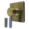 Kingston Brass Single-Handle Six-Way Diverter Valve with Square Trim Kit, Antique Brass KS4043KPS - alternate 1