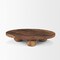 Homeroots 14in Brown Solid Wood Hand Finished Round Vanity Tray 731284 - alternate 7