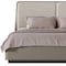 Homeroots Gray And Cream Faux Leather Upholstered King Bed Frame 606420 - alternate 3