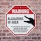 Signmission Warning Alligators in Area Do Not S, 6 Inch X 6 Inch, Plastic Sign OC-P-6-339 - alternate 6