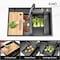 Wrightmaster 30"Drop-In Single Bowl Black Stainless Steel Kitchen Sink w/Drainage Control Knob and Cutting Board ZOR-BL05-302208 - alternate 7