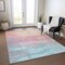 Homeroots 5' X 8' Salmon And Beige Abstract Washable Indoor Outdoor Area Rug 610962 - alternate 7
