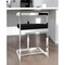 Homeroots 26" Black and Silver Velvet and Stainless Steel Low Back Counter Height Bar Chair 555078 - alternate 5