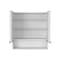 Homeroots Set Of Two White Wood Floating Double Door Bathroom Vanity And Medicine Cabinet With Mirror, 2PK 543609 - alternate 3