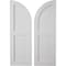 Ekena Millwork Smooth 2 Equal Flat Panel w/Quarter Round Arch Top Faux Wood Shutters, 15W x 52H 37 Low Side, PR SHUFPQ15X52SMPR - alternate 1