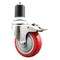 Service Caster 4 Inch 316SS Red Poly Swivel 1-7/8 Inch Expanding Stem Caster Lock Brake SCC SCC-SS316TTLEX20S414-PPUB-RED-178 - alternate 1