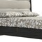 Homeroots Queen Dark Grey High Gloss Bed Frame with Faux Leather Headboard 486096 - alternate 4
