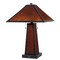 Homeroots 24" Burnt Orange Metal Two Light Table Lamp With Amber Square Shade 524747 - alternate 6