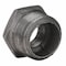Zoro Select Hex Bushing, Malleable Iron, 3/4 in MNPT x 1/2 in FNPT, Class 150, Black 5P515 - alternate 2